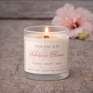 Hibiscus Bloom 4oz Discovery Candle From Leilani Kai Candle Co.