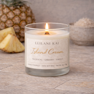 Island Cream 4oz Discovery Candle From Leilani Kai Candle Co.