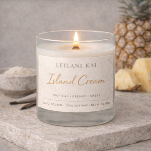 Island Cream Candle From Leilani Kai Candle Co.