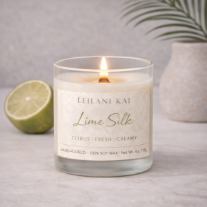 Lime Silk 4oz Discovery Candle From Leilani Kai Candle Co.