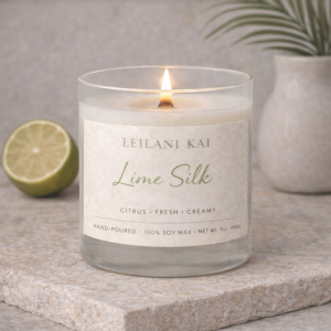 Lime Silk Candle From Leilani Kai Candle Co.